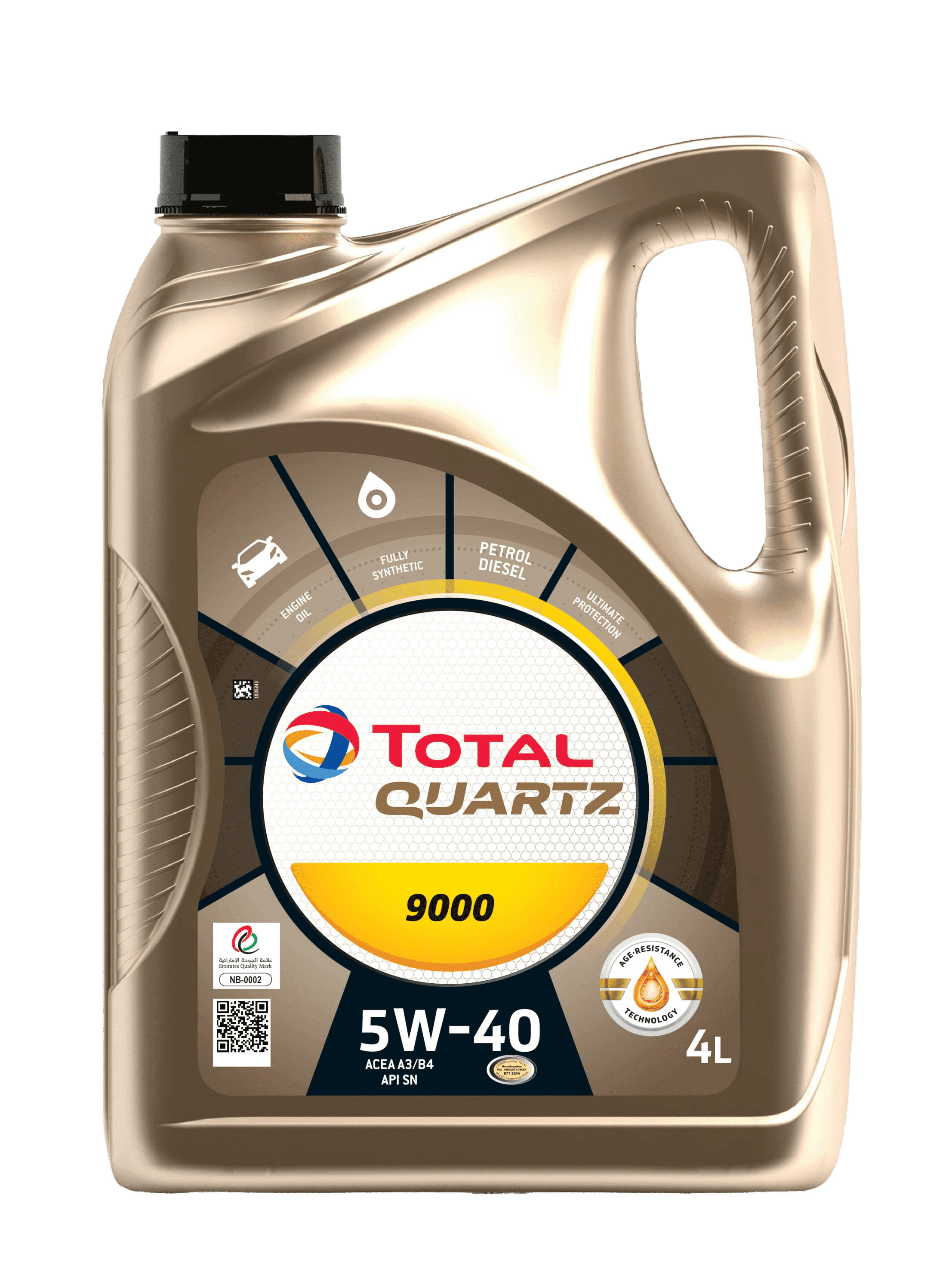 Моторное масло Total QUARTZ 9000 5W40, 4л
